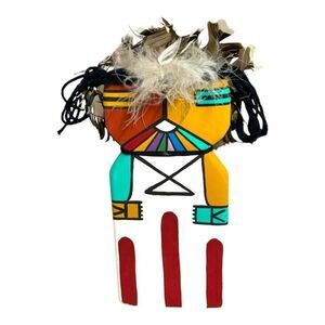 Vintage Hopi Puchtihu Doll Oldest Kachina Talavai Doll Carved Wood Corn Maiden